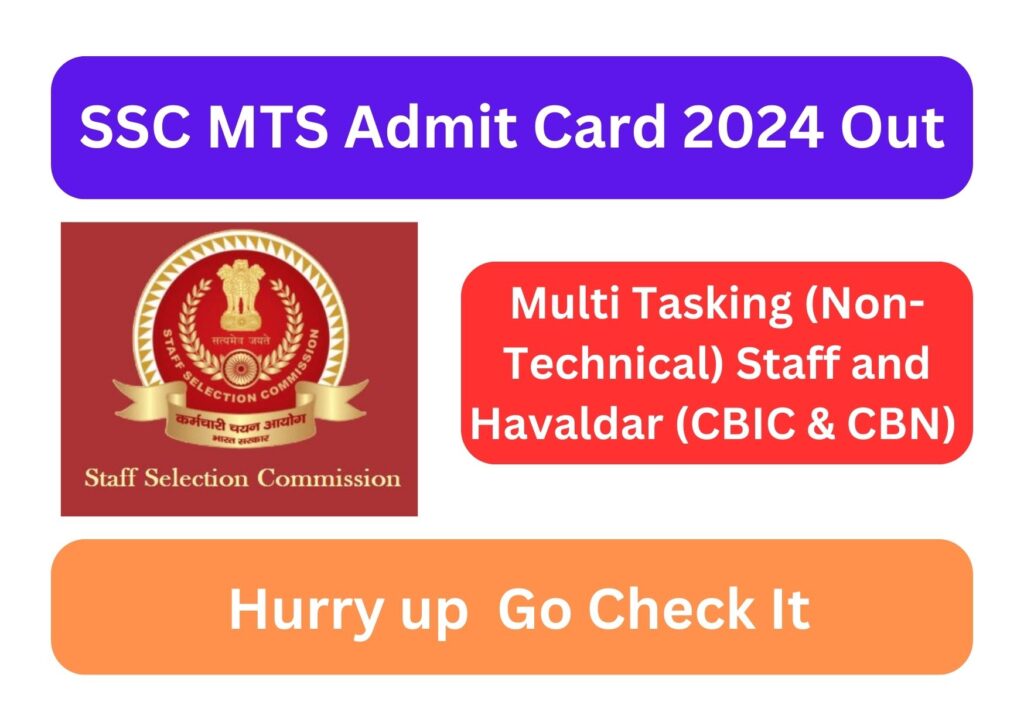 SSC MTS Admit Card 2024 Out